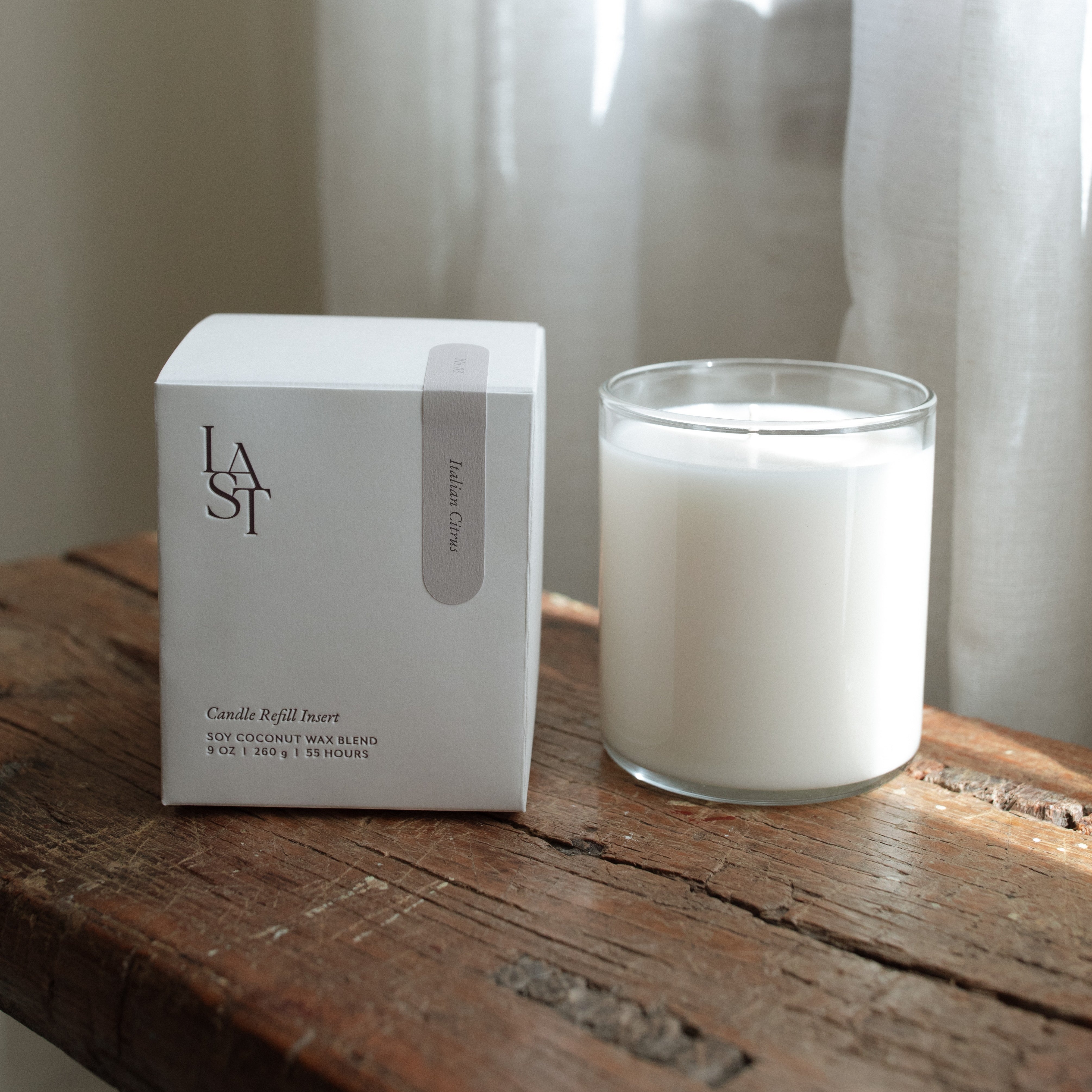 Brown Emperador Marble Refillable Candle